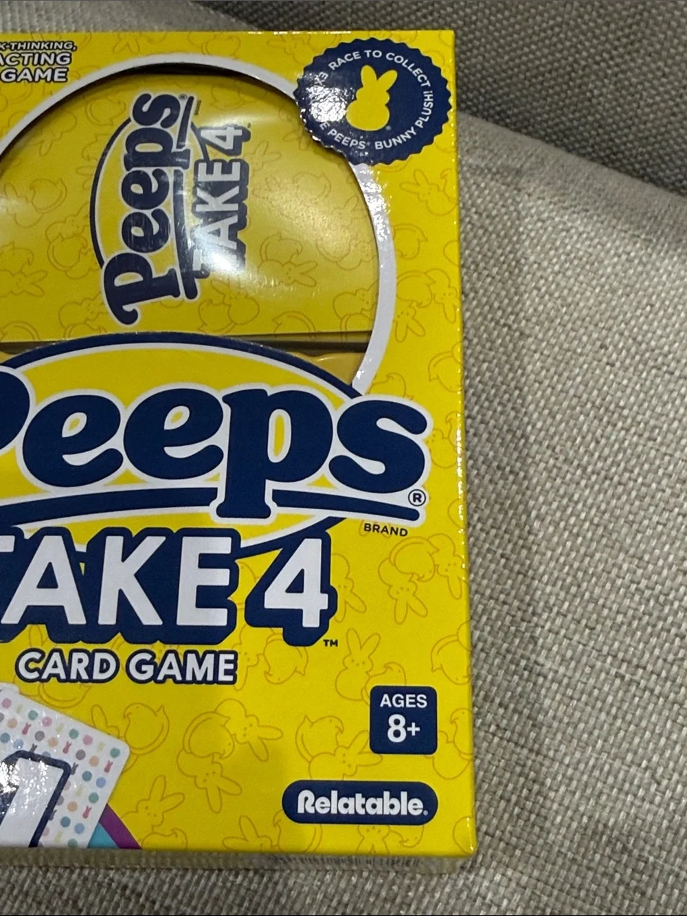 🐰Relatable - Peeps Take 4 Card Game with Peeps Bunny Plush 🐰